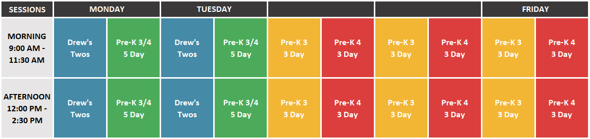 Drew Schedule